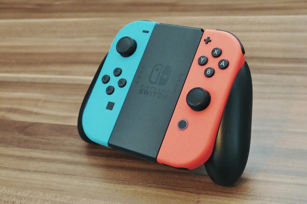 gaming neon controller setup
